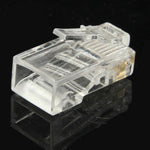 100 ชิ้น / แพ็ค ขั้วต่อ RJ45 ปลั๊กโมดูลาร์ ทอง: 3u, ทอง: 3u