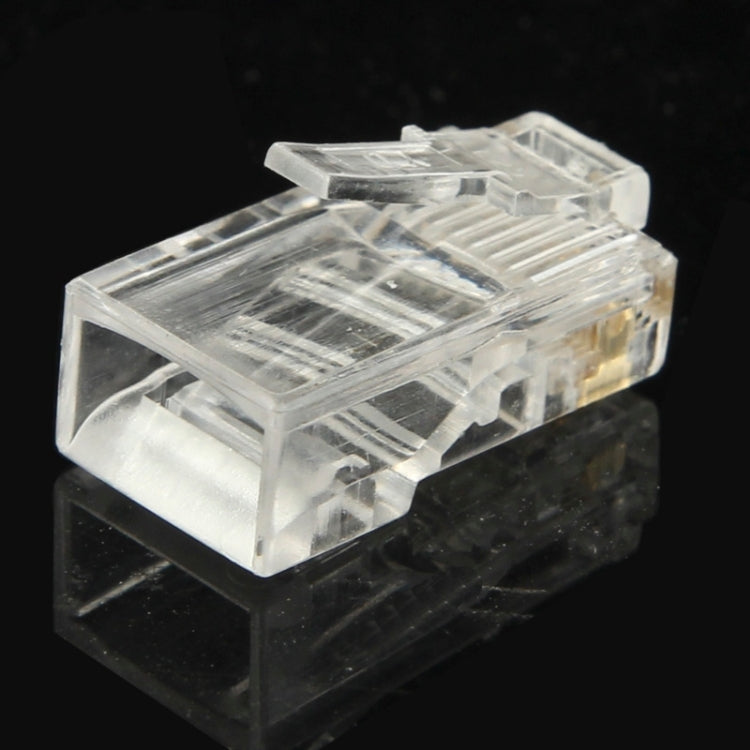 100 ชิ้น / แพ็ค ขั้วต่อ RJ45 ปลั๊กโมดูลาร์ ทอง: 3u, ทอง: 3u