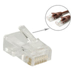 100 ชิ้น / แพ็ค ขั้วต่อ RJ45 ปลั๊กโมดูลาร์ ทอง: 3u, ทอง: 3u