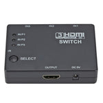 สวิตช์ HDMI 3x1 Full HD 1080P 3D พร้อมรีโมท IR, พร้อมรีโมท IR