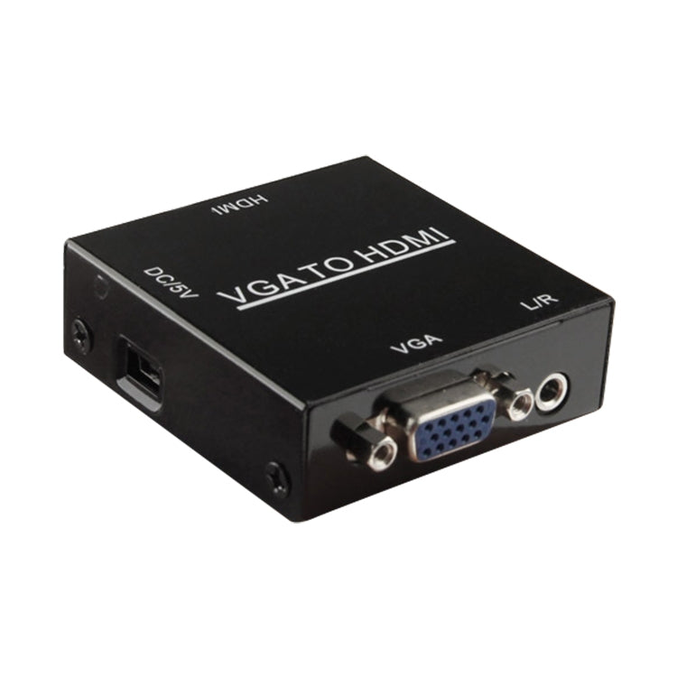 กล่องสเกลเลอร์ HDMI Mini VGA เป็น HDMI ความละเอียด HD 1080P พร้อมอะแดปเตอร์แปลงสัญญาณเสียงและวิดีโอดิจิทัล สำหรับ PC / HDTV, ความละเอียด HD 1080P