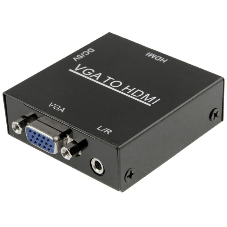 กล่องสเกลเลอร์ HDMI Mini VGA เป็น HDMI ความละเอียด HD 1080P พร้อมอะแดปเตอร์แปลงสัญญาณเสียงและวิดีโอดิจิทัล สำหรับ PC / HDTV, ความละเอียด HD 1080P