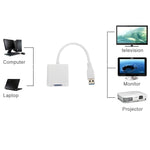 อะแดปเตอร์แปลง USB 3.0 เป็น VGA สำหรับแสดงผลหลายจอ การ์ดกราฟิกวิดีโอภายนอก, USB 3.0