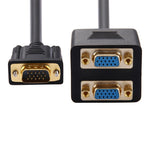 สายแยกสัญญาณ VGA 30 ซม. ตัวผู้เป็น 2 ตัวเมีย, ตัวผู้ VGA