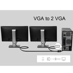 สายแยกสัญญาณ VGA 30 ซม. ตัวผู้เป็น 2 ตัวเมีย, ตัวผู้ VGA
