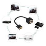 สายแยกสัญญาณ VGA 30 ซม. ตัวผู้เป็น 2 ตัวเมีย, ตัวผู้ VGA