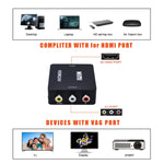 VK-126 ตัวแปลงวิดีโอ Mini HD HDMI เป็น AV/CVBS, HDMI เป็น AV/CVBS