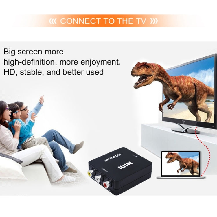 VK-126 ตัวแปลงวิดีโอ Mini HD HDMI เป็น AV/CVBS, HDMI เป็น AV/CVBS