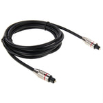 สายไฟเบอร์ออปติกเสียงดิจิทัล Toslink ตัวผู้เป็นตัวผู้ ขนาด OD: 5.0 มม., ความยาว: 2 ม., 2 ม.