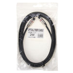สายไฟเบอร์ออปติกเสียงดิจิทัล Toslink ตัวผู้เป็นตัวผู้ ขนาด OD: 5.0 มม., ความยาว: 2 ม., 2 ม.