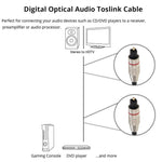 สายไฟเบอร์ออปติกเสียงดิจิทัล Toslink ตัวผู้เป็นตัวผู้ ขนาด OD: 5.0 มม., ความยาว: 5 ม., 5 ม.