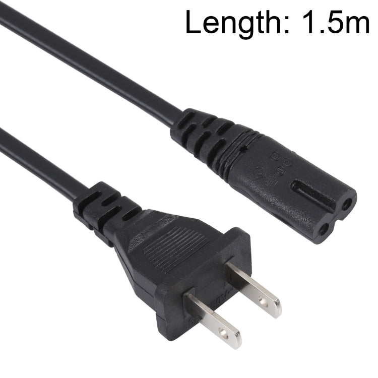 สายไฟ AC สำหรับโน้ตบุ๊กสไตล์ 2 ขา US คุณภาพสูง ความยาว 1.5 ม., ปลั๊ก US สไตล์ 2 ขา ความยาว 1.5 ม.