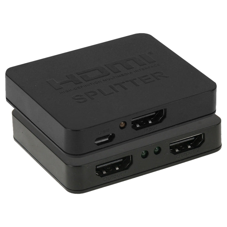 มินิ Full HD 4K ตัวแยกสัญญาณ HDMI 1x2 3D V1.4b สำหรับ HDTV / STB / DVD / โปรเจคเตอร์ / DVR, HDMI V1.4b