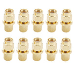 10 ชิ้น อะแดปเตอร์เชื่อมต่อ SMA ตัวผู้ ชุบทอง แบบบีบอัดสำหรับสาย RG58 / RG142 / LMR195, SMA ตัวผู้ ปลั๊ก