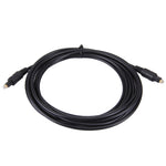 สายไฟเบอร์ออปติกเสียงดิจิทัล Toslink ความยาวสาย 3m, ขนาด OD: 4.0 มม. (ชุบทอง), 3m