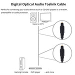 สายไฟเบอร์ออปติกเสียงดิจิทัล Toslink ความยาวสาย 3m, ขนาด OD: 4.0 มม. (ชุบทอง), 3m