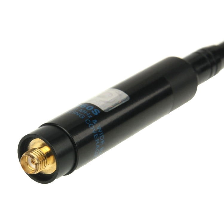 RH660S เสาอากาศวิทยุสื่อสารแบบมือถือยืดหดได้ SMA-F กำไรสูง ย่านความถี่คู่ 144/430MHz ความยาวเสาอากาศ: 108.5 ซม.