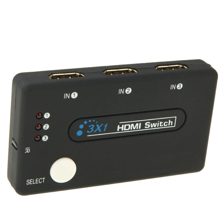 ตัวเลือก HDMI ขนาดเล็ก 3x1 HD 1080P V1.3 พร้อมรีโมทสำหรับ HDTV / STB / DVD / โปรเจคเตอร์ / DVR, 1x3 HDMI V1.3
