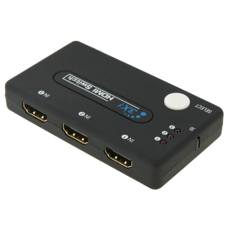 ตัวเลือก HDMI ขนาดเล็ก 3x1 HD 1080P V1.3 พร้อมรีโมทสำหรับ HDTV / STB / DVD / โปรเจคเตอร์ / DVR, 1x3 HDMI V1.3