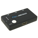 ตัวเลือก HDMI ขนาดเล็ก 3x1 HD 1080P V1.3 พร้อมรีโมทสำหรับ HDTV / STB / DVD / โปรเจคเตอร์ / DVR, 1x3 HDMI V1.3