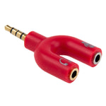 อะแดปเตอร์แยกสัญญาณเสียงสเตอริโอ 3.5mm ตัวผู้ เป็นแจ็คหูฟังและไมโครโฟน 3.5mm ตัวเมีย