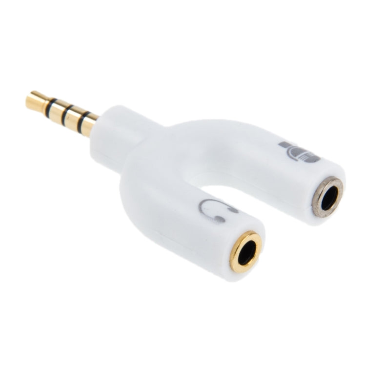 อะแดปเตอร์แยกสัญญาณเสียงสเตอริโอ 3.5mm ตัวผู้ เป็นแจ็คหูฟังและไมโครโฟน 3.5mm ตัวเมีย