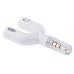 อะแดปเตอร์แยกสัญญาณเสียงสเตอริโอ 3.5mm ตัวผู้ เป็นแจ็คหูฟังและไมโครโฟน 3.5mm ตัวเมีย