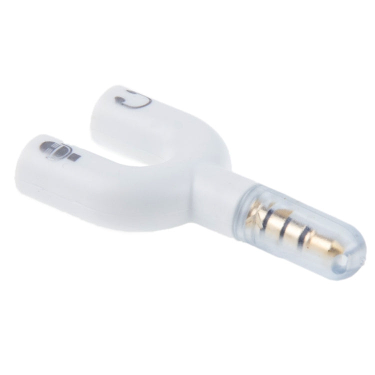 อะแดปเตอร์แยกสัญญาณเสียงสเตอริโอ 3.5mm ตัวผู้ เป็นแจ็คหูฟังและไมโครโฟน 3.5mm ตัวเมีย