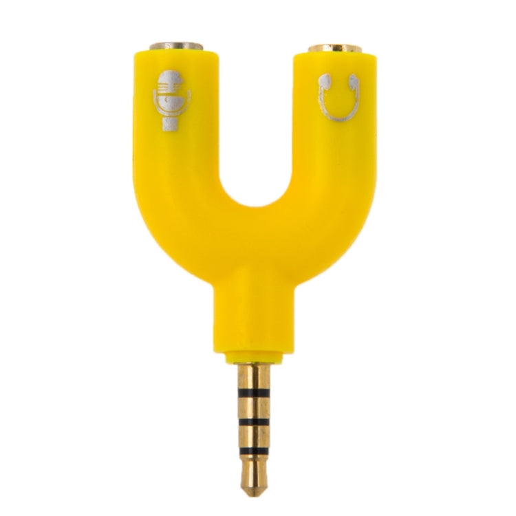 อะแดปเตอร์แยกสัญญาณเสียงสเตอริโอ 3.5mm ตัวผู้ เป็นแจ็คหูฟังและไมโครโฟน 3.5mm ตัวเมีย