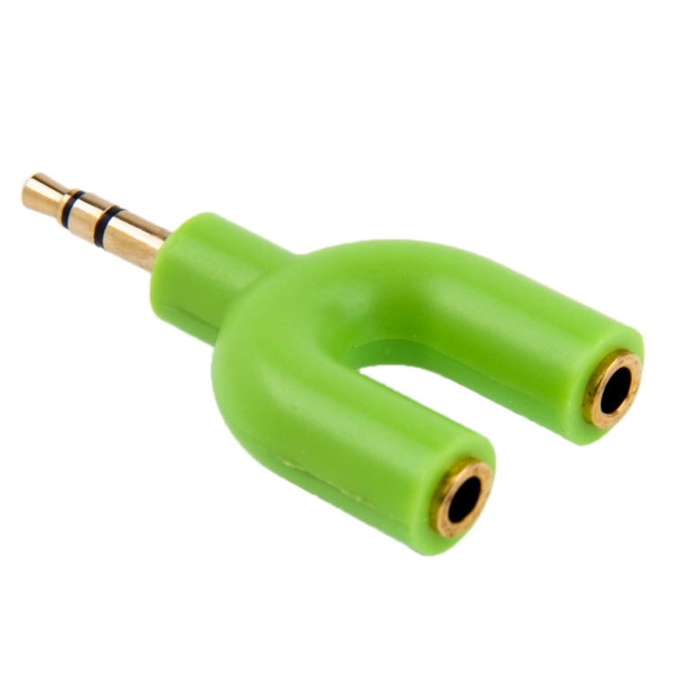 อะแดปเตอร์แยกสัญญาณเสียงสเตอริโอ 3.5mm ตัวผู้ เป็นแจ็คสเตอริโอ 3.5mm ตัวเมียคู่
