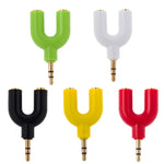 อะแดปเตอร์แยกสัญญาณเสียงสเตอริโอ 3.5mm ตัวผู้ เป็นแจ็คสเตอริโอ 3.5mm ตัวเมียคู่