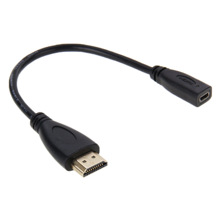 สายอะแดปเตอร์ HDMI ตัวผู้ 20cm เป็น Micro HDMI ตัวเมีย, HDMI เป็น Micro HDMI