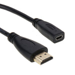 สายอะแดปเตอร์ HDMI ตัวผู้ 20cm เป็น Micro HDMI ตัวเมีย, HDMI เป็น Micro HDMI