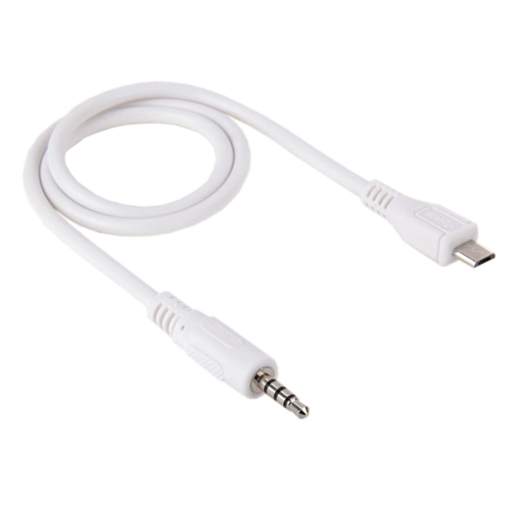 สายเสียง AUX 3.5mm ตัวผู้ เป็น Micro USB ตัวผู้ ความยาวประมาณ 50cm, Micro USB 50cm