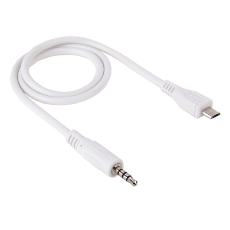 สายเสียง AUX 3.5mm ตัวผู้ เป็น Micro USB ตัวผู้ ความยาวประมาณ 50cm, Micro USB 50cm