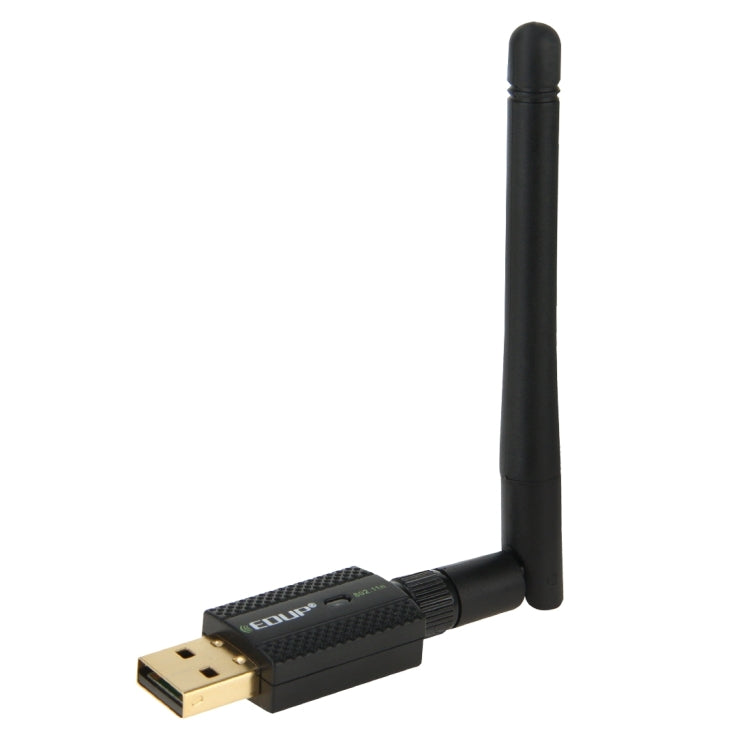อะแดปเตอร์ไวไฟ USB ขนาดเล็ก EDUP EP-N1581 802.11n/g/b 300Mbps 2.4GHz พร้อมเสาอากาศภายนอก, EP-N1581