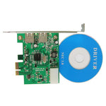 การ์ดอะแดปเตอร์ PCI Express เป็น USB 3.0 2 พอร์ต, USB 3.0 2 พอร์ต