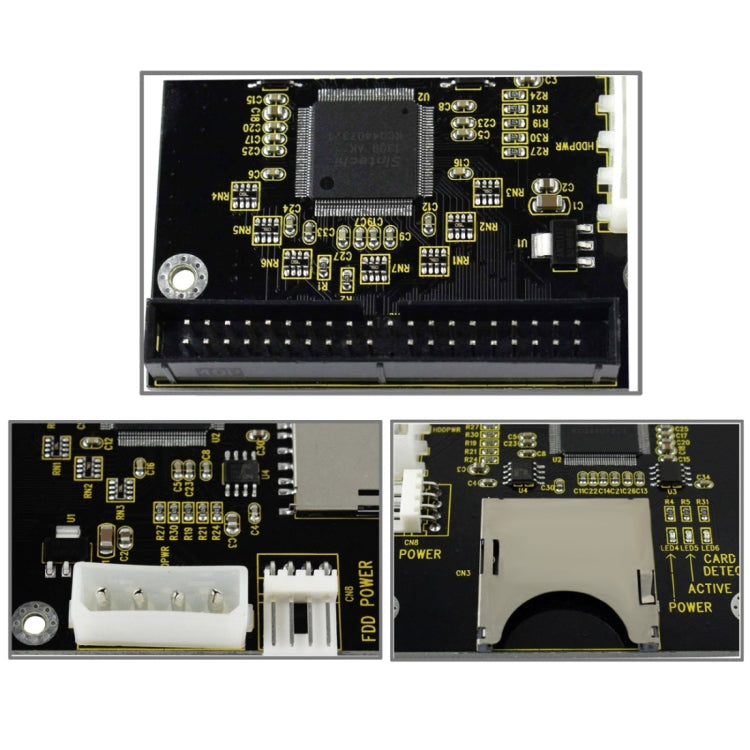 การ์ดอะแดปเตอร์ SD/SDHC/MMC เป็น IDE ตัวผู้ 40 พิน ขนาด 3.5 นิ้ว, SD เป็น IDE ตัวผู้ 40 พิน