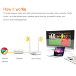 เราเตอร์ไร้สาย Tenda N301 N300 ติดตั้งง่าย ความเร็วสูงสุด 300Mbps, รุ่น N301