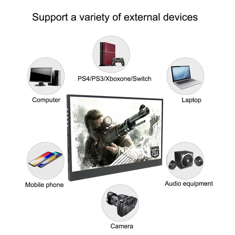 จอแสดงผล LED พกพาขนาด 15.6 นิ้ว ความละเอียด 1080P รองรับ HDR, 15.6 นิ้ว 1080P