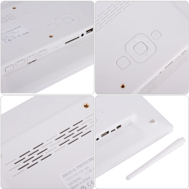 กรอบรูปดิจิทัล LED ขนาด 13 นิ้ว พร้อมรีโมทคอนโทรล เครื่องเล่น MP3 / MP4 / ภาพยนตร์ รองรับการเชื่อมต่อ USB / การ์ด SD ลำโพงสเตอริโอในตัว ขนาด 13 นิ้ว