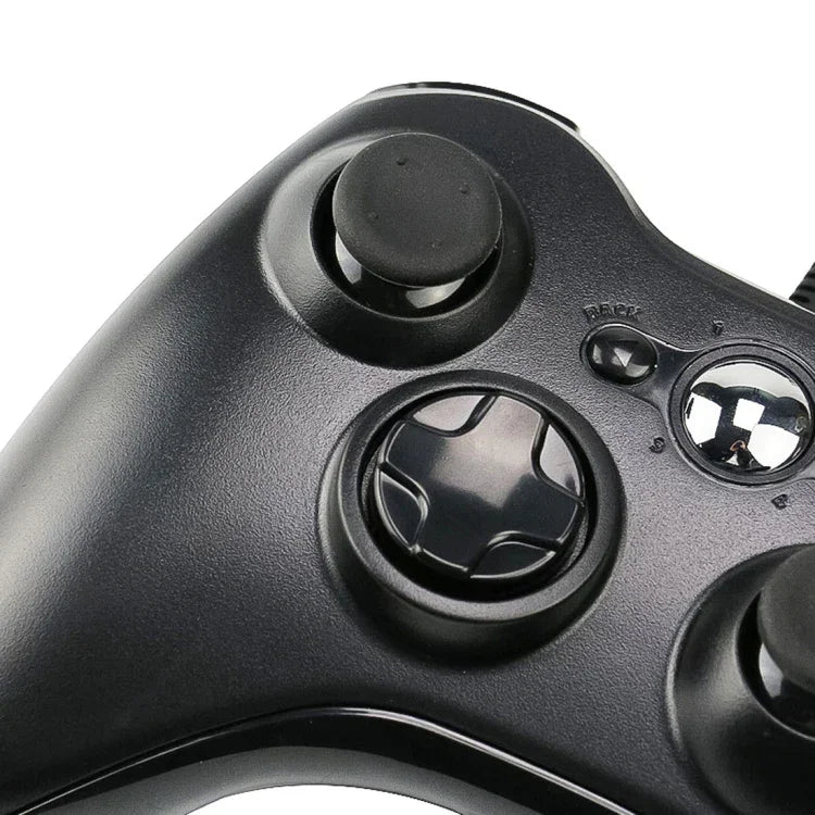 จอยสติ๊กเกมแพดมีสาย USB 2.0 สำหรับ XBOX360, เสียบแล้วเล่น, ความยาวสาย: 2.5 ม., สำหรับ XBOX360, สำหรับ XBOX360 (สีดำ)