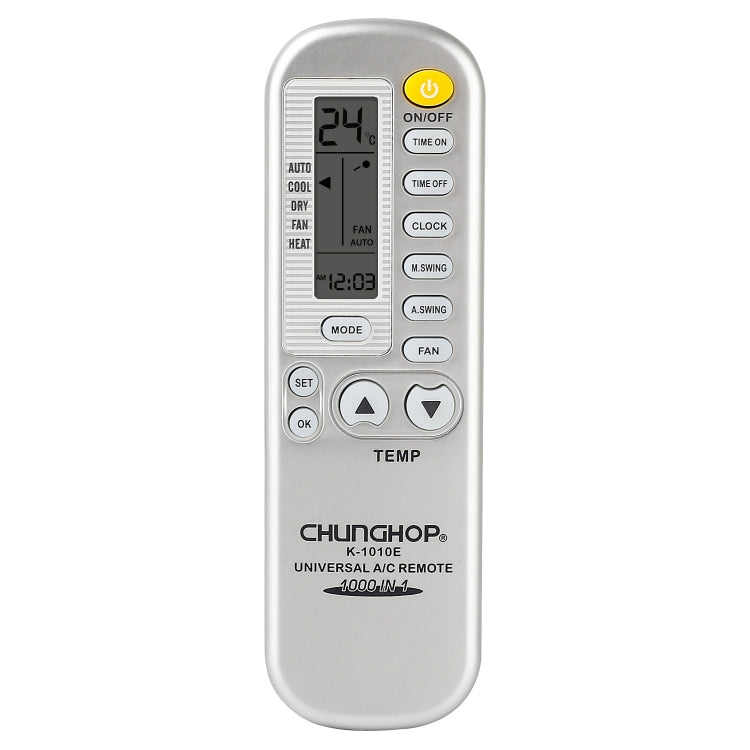 รีโมทคอนโทรลเครื่องปรับอากาศอเนกประสงค์ Chunghop (K-1010E), K-1010E