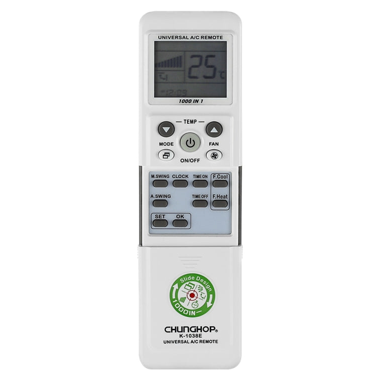 รีโมทคอนโทรลเครื่องปรับอากาศอเนกประสงค์ Chunghop (K-1038E), K-1038E