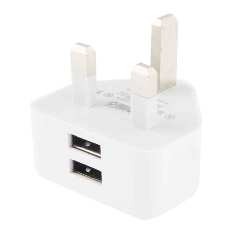 อะแดปเตอร์ชาร์จ USB สองพอร์ต 5V 2.1A พร้อมปลั๊ก UK