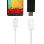 สายแปลง Micro USB 3.0 ตัวผู้เป็น USB 2.0 ตัวเมีย OTG ความยาว 21 ซม.