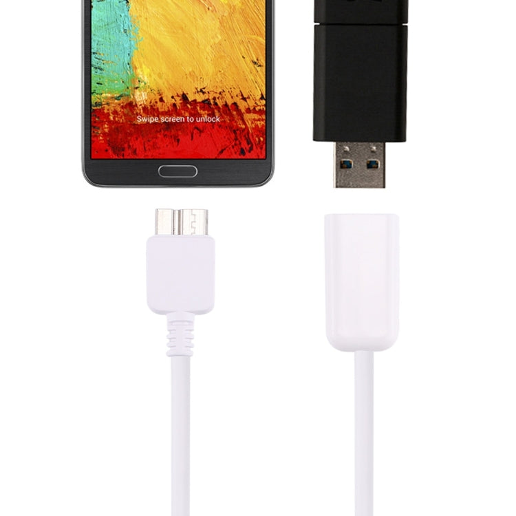 สายแปลง Micro USB 3.0 ตัวผู้เป็น USB 2.0 ตัวเมีย OTG ความยาว 21 ซม.