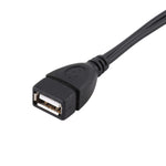 สาย USB 2.0 AF เป็น Micro-B + USB 2.0 OTG สำหรับ Samsung Galaxy Note III / N9000, พร้อมพาวเวอร์, ความยาว: 24 ซม. (สีดำ)