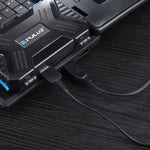 สาย USB 2.0 AF เป็น Micro-B + USB 2.0 OTG สำหรับ Samsung Galaxy Note III / N9000, พร้อมพาวเวอร์, ความยาว: 24 ซม. (สีดำ)