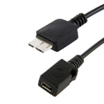 สาย USB AF เป็น Micro USB 3.0 + Micro USB 2.0 สำหรับ Galaxy Note III / N9000, ความยาว: 20 ซม. (สีดำ)